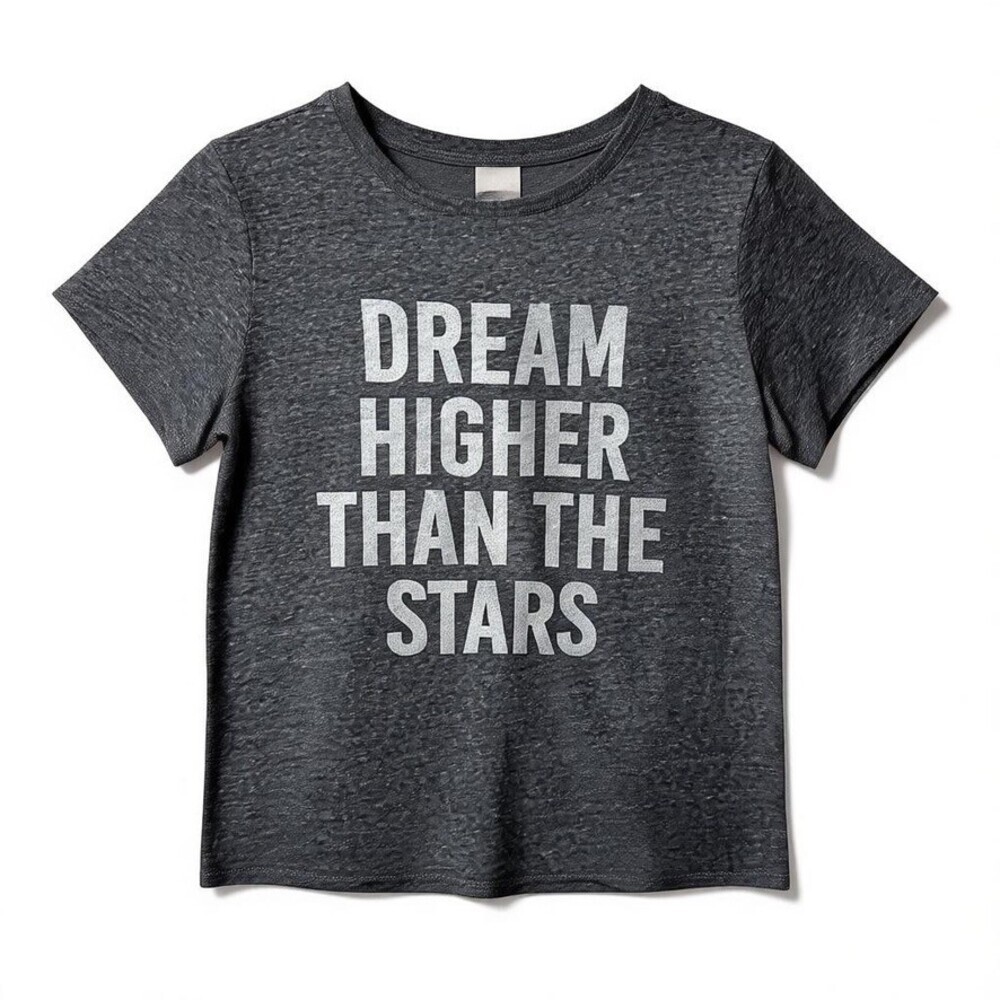 Cinq A Sept size small dark gray Dream Higher Than the Stars T-shirt Tee Top
